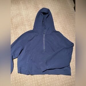 Navy blue lululemon scuba half zip hoodie